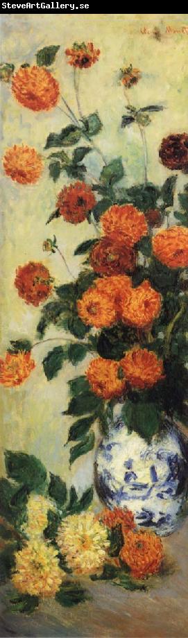 Claude Monet Dahlias
